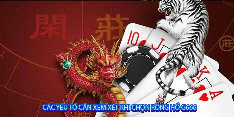 Các yếu tố cần xem xét khi chọn rồng hổ g666